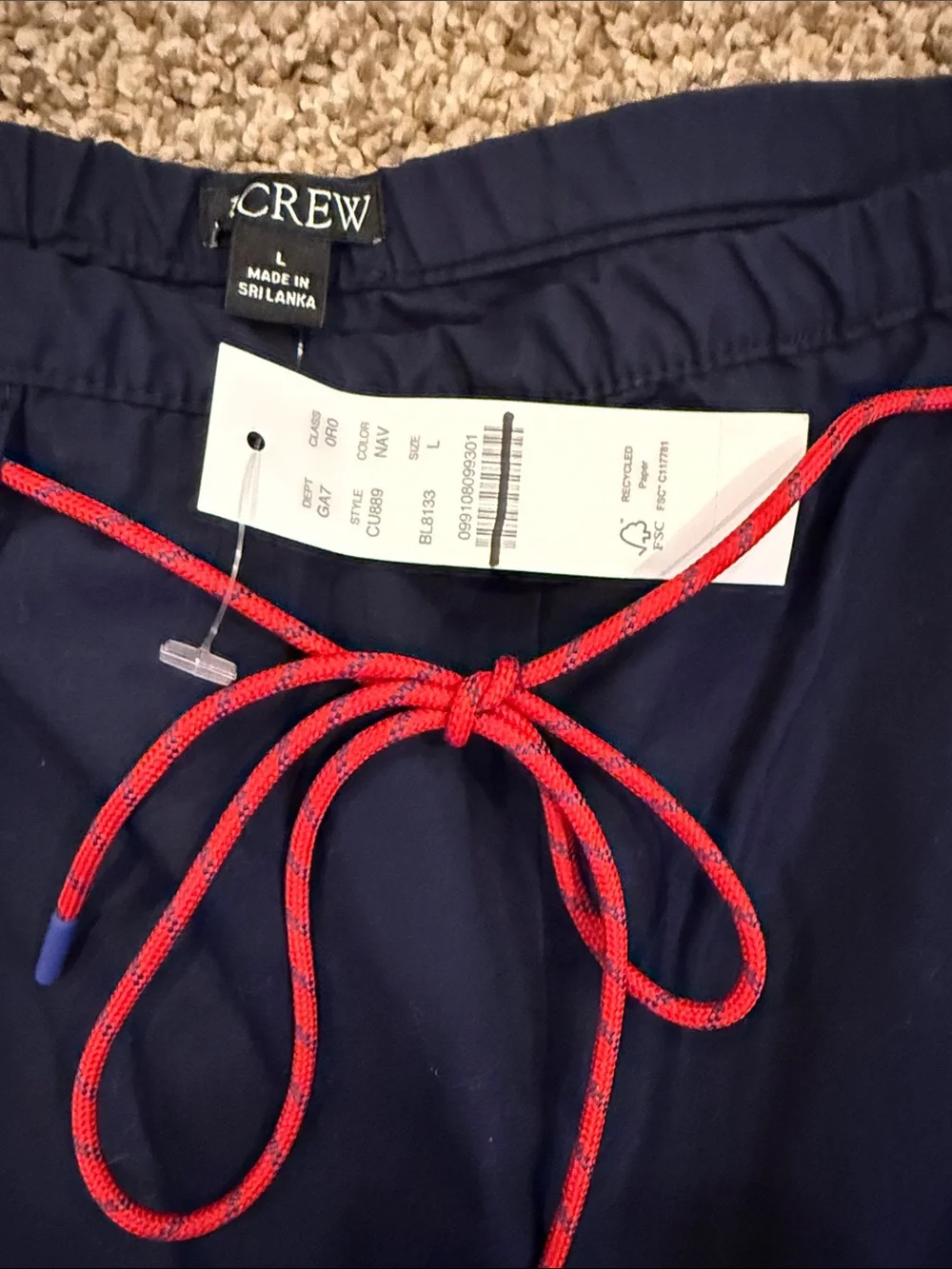 J. Crew Luna pant with removable paracord